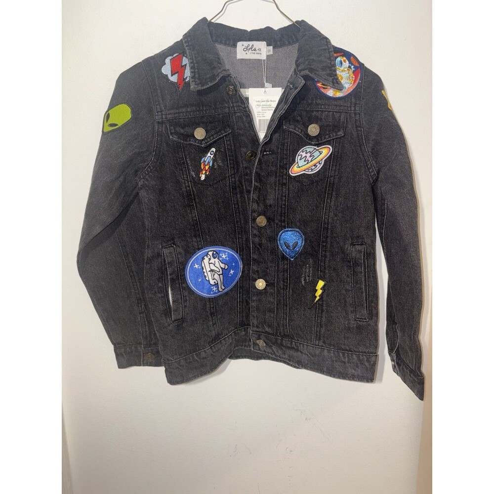 Nwt Lola + The Boys Interstellar Patched Denim Jacket Sz 12
